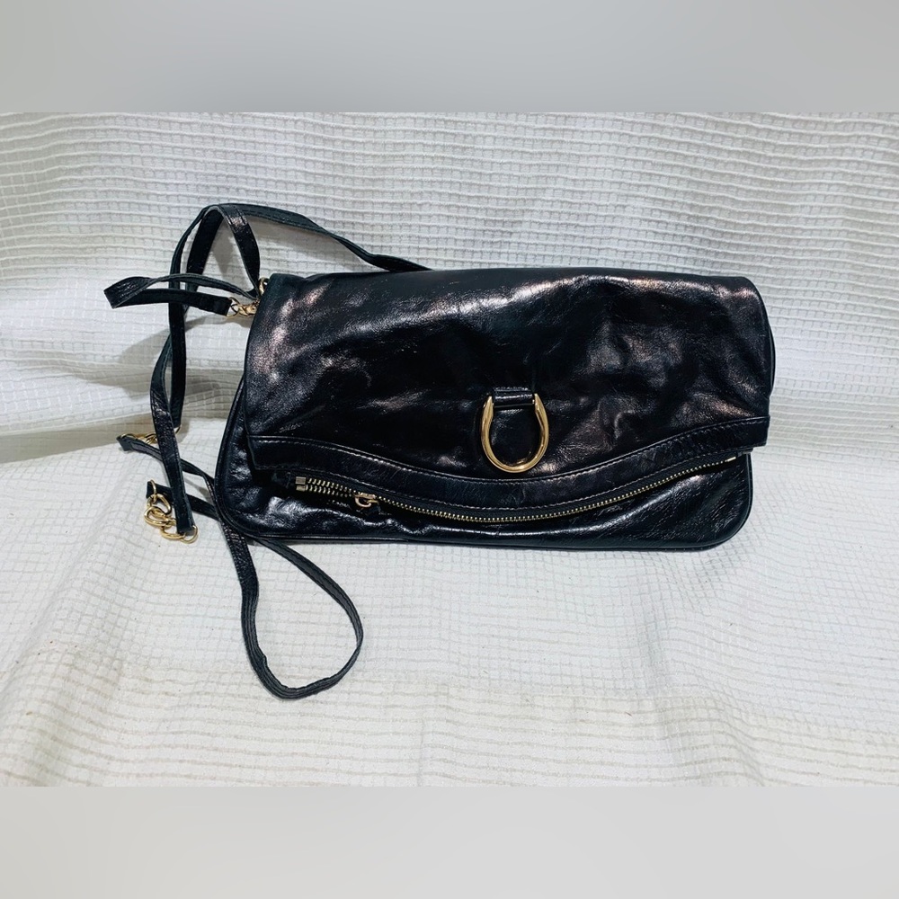 Joseph Charles Berkshire Purse  Black Leather